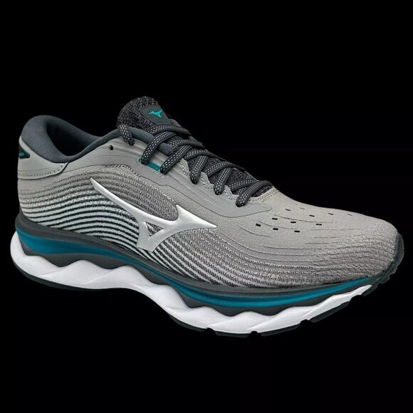 Mizuno Wave Sky 5 Women's Running Shoes Size 7.5 Gray/Aqua Removable Insoles - Picture 3 of 15